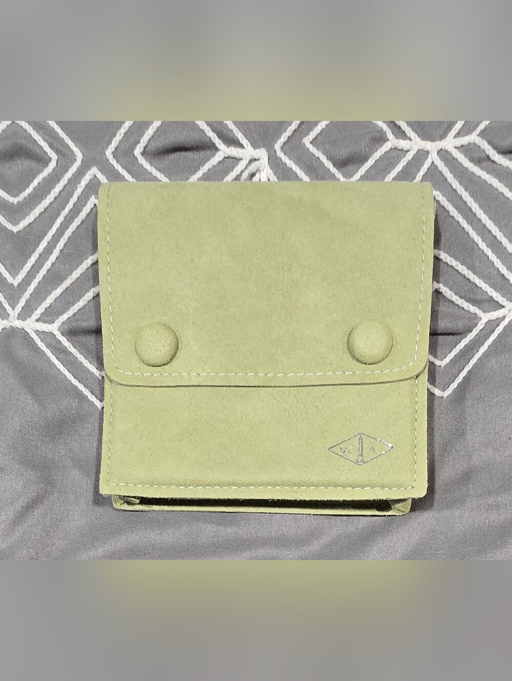 Van Cleef & Arpels Green Suede Jewelry Pouch